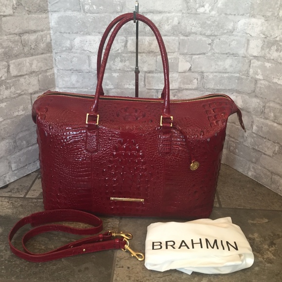 brahmin weekender red